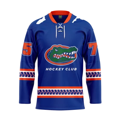 Custom Florida Gators Jersey, Royal Men's, Replica Hockey Jersey