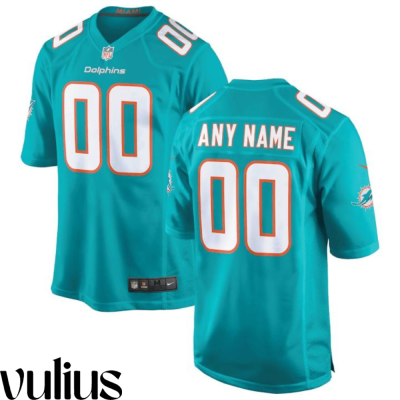 Dolphins Custom Jersey, Turbo Green Men's Jersey, Game Custom Jersey - Replica