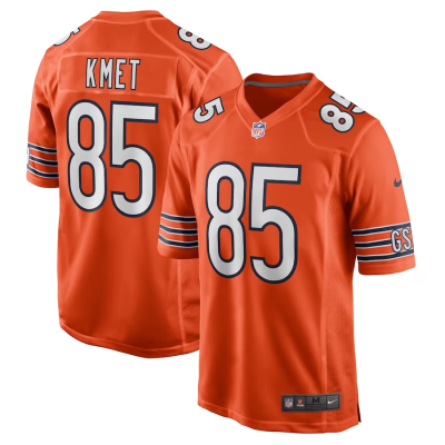 Cole Kmet Jersey, Orange Men's, Alternate Game Jersey - Replica