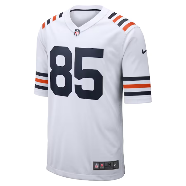 Cole Kmet Jersey, White Men's, Game Alternate Jersey - Replica