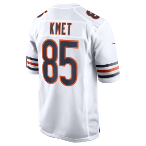 Cole Kmet Jersey, White Men's, Game Road Jersey - Replica