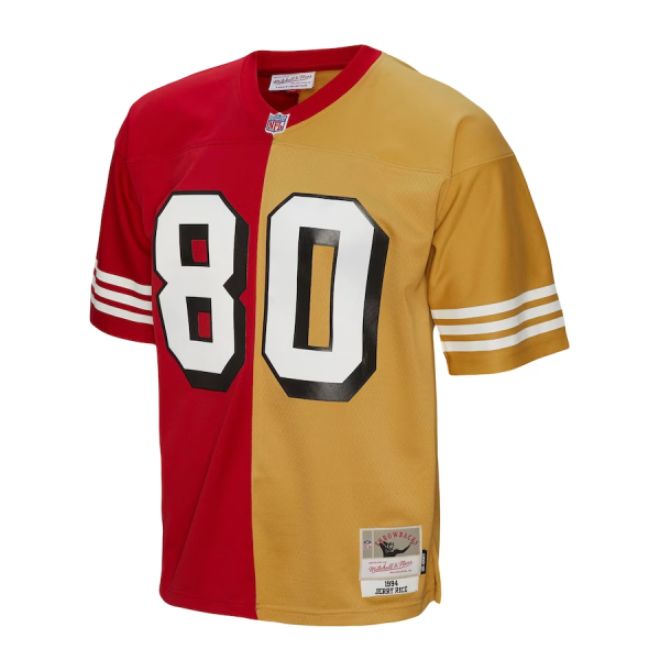 Jerry Rice Jersey, Scarlet/Gold Men's, 1994 Split Legacy Replica Jersey