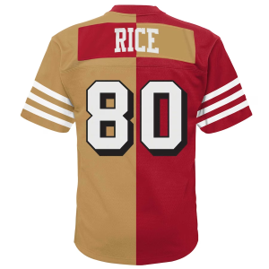 Jerry Rice Jersey, Scarlet/Gold Youth's, 1994 Split Legacy Replica Jersey