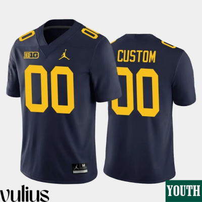 Custom Michigan Jerseys, Navy Youth's, Home Game Jersey College Football - Replica