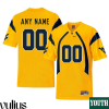 Wvu Football Jersey Custom, Gold Youth's, Customized College Football Jersey - Replica