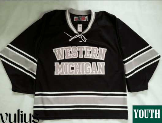 Custom Michigan Jerseys, Black Youth's, Custom Hockey Jersey - Replica