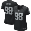 Maxx Crosby Jersey, Black Woman's, Game Jersey - Replica