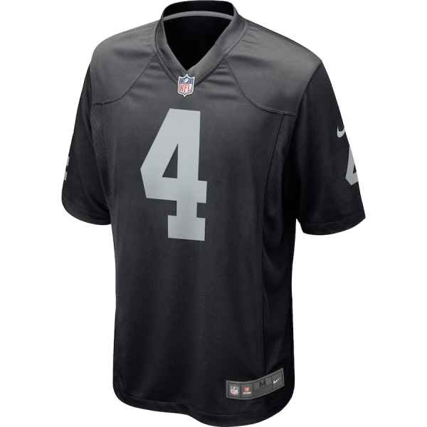 Derek Carr Jersey, Black Men's, Game Player Jersey - Replica