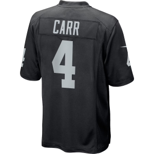 Derek Carr Jersey, Black Men's, Game Player Jersey - Replica