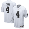 Derek Carr Jersey, White Men's, Game Player Jersey - Replica