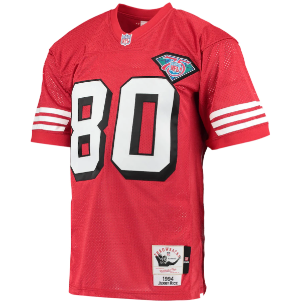 Jerry Rice Jersey, Scarlet Men's, 1994 Throwback Retired Player Jersey - Replica