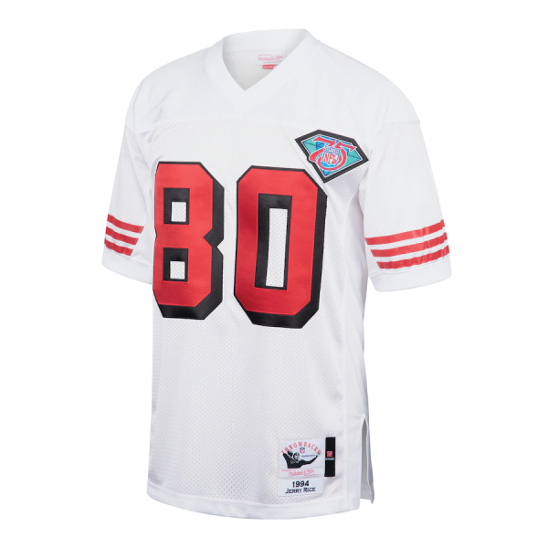 Jerry Rice Jersey, White Men's, 1994 Throwback Retired Player Jersey - Replica