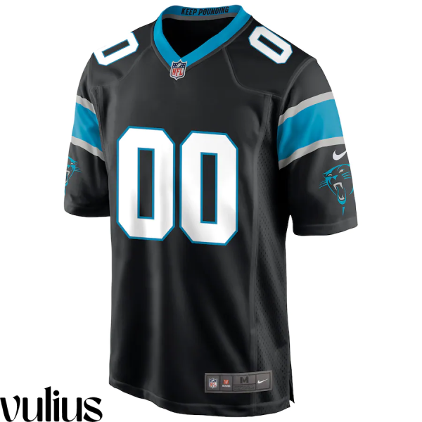 Custom Panthers Jersey, Black Men's, Home Custom Game Jersey - Replica