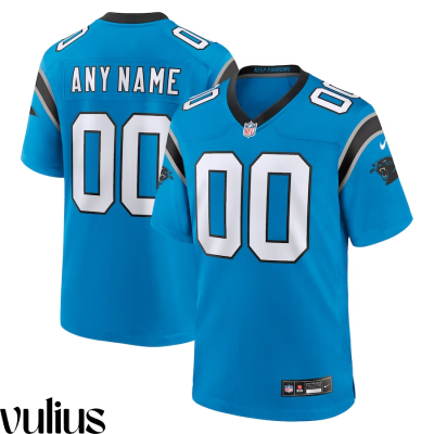 Custom Panthers Jersey, Blue Men's, Alternate Custom Game Jersey - Replica