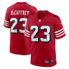 Christian Mccaffrey Jersey, Scarlet Men's, Alternate Game Player Jersey - Replica