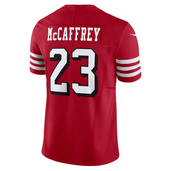 Christian Mccaffrey Jersey, Scarlet Men's, Alternate Vapor F.U.S.E. Limited Jersey - Replica