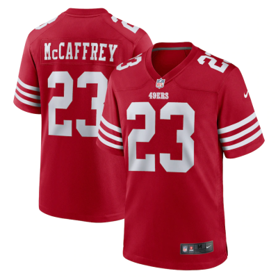 Christian Mccaffrey Jersey, Scarlet Men's, Game Player Jersey - Replica