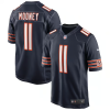 Darnell Mooney Jersey, Navy Men's, Game Jersey - Replica