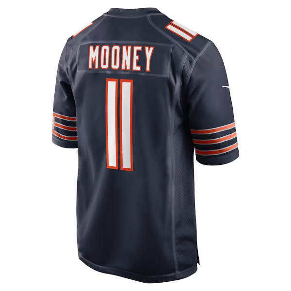 Darnell Mooney Jersey, Navy Men's, Game Jersey - Replica