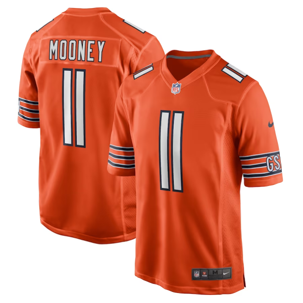 Darnell Mooney Jersey, Orange Men's, Alternate Game Player Jersey - Replica