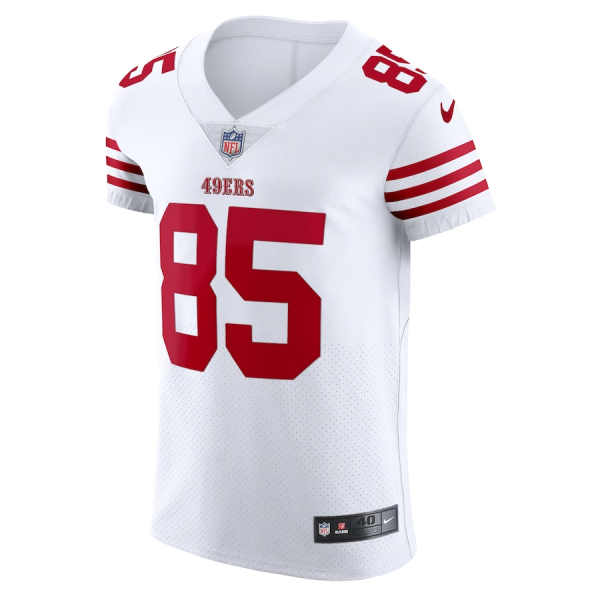 George Kittle Jersey, White Men's, Vapor Elite Jersey - Replica