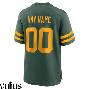 Packers Custom Jersey, Green Men's, Alternate Game Custom Jersey - Replica