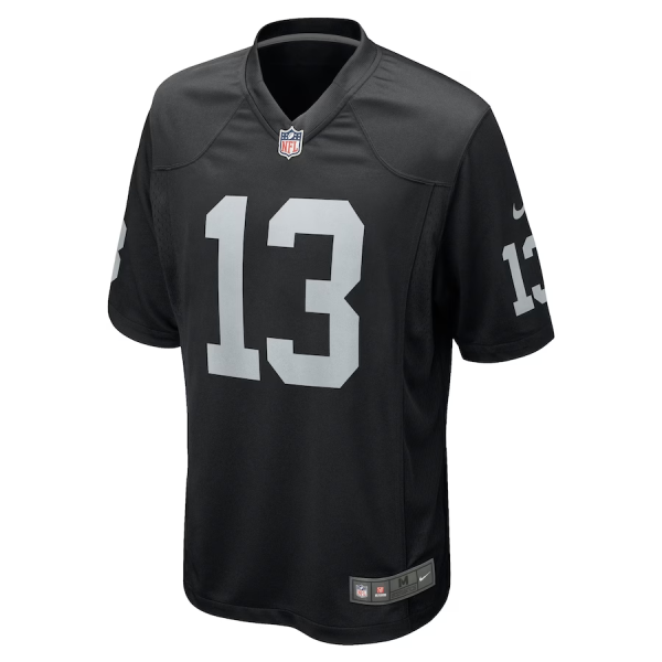 Hunter Renfrow Jersey, Black Men's, Game Jersey - Replica