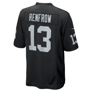 Hunter Renfrow Jersey, Black Men's, Game Jersey - Replica