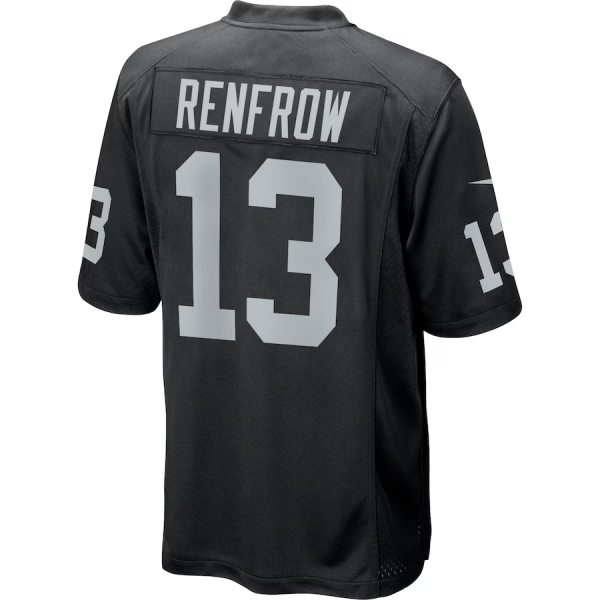 Hunter Renfrow Jersey, Black Men's, Game Player Jersey - Replica