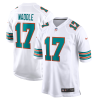 Jaylen Waddle Jersey, White Men's, Game Player Jersey - Replica