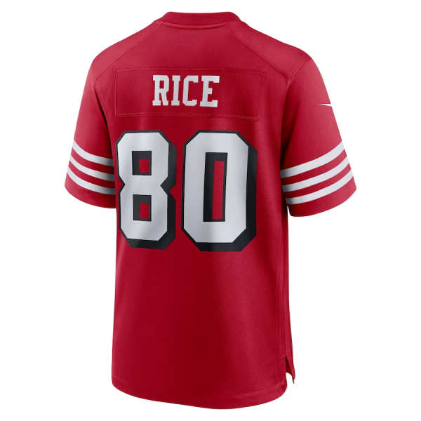 Jerry Rice Jersey, Scarlet Men's, Alternate Game Jersey - Replica