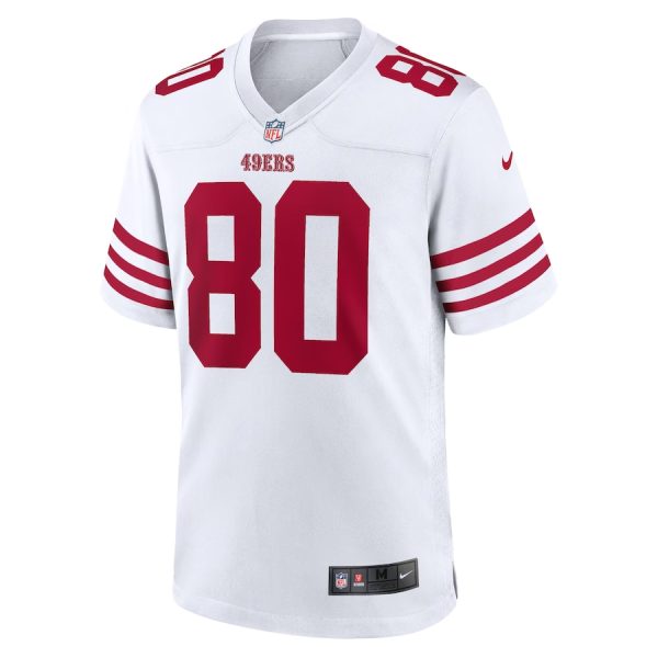 Jerry Rice Jersey, White Men's, Retired Player Game Jersey - Replica