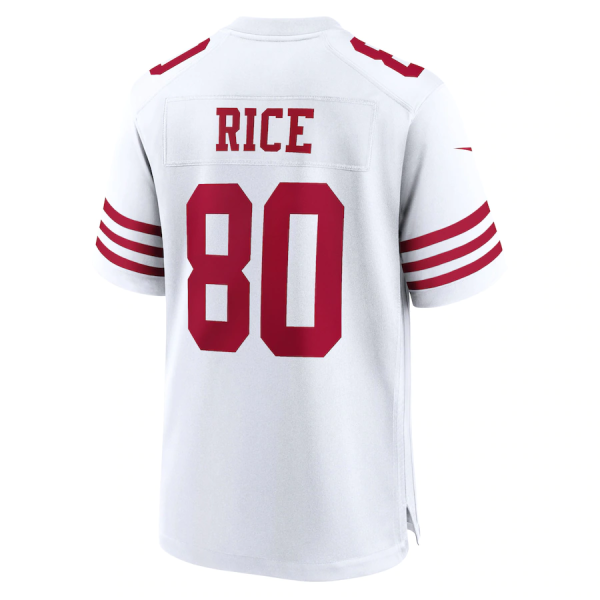 Jerry Rice Jersey, White Men's, Retired Player Game Jersey - Replica