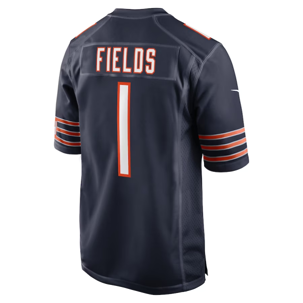 Justin Fields Jersey, Navy Men's, Player Game Jersey - Replica