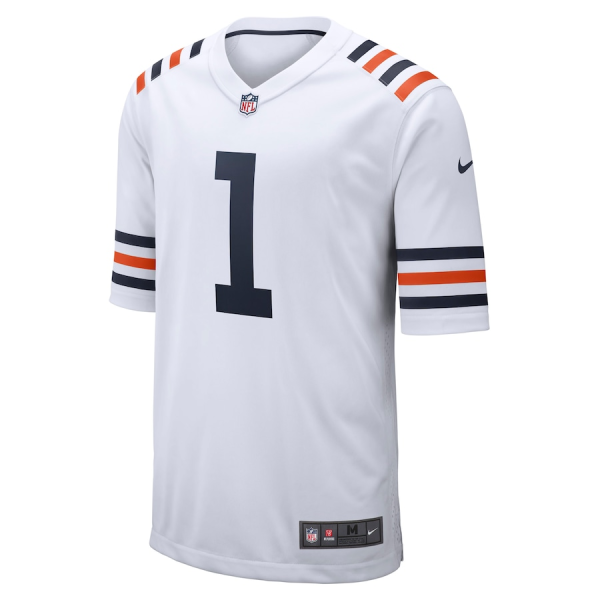 Justin Fields Jersey, White Men's, 2021 NFL Draft First Round Pick Alternate Classic Game Jersey - Replica