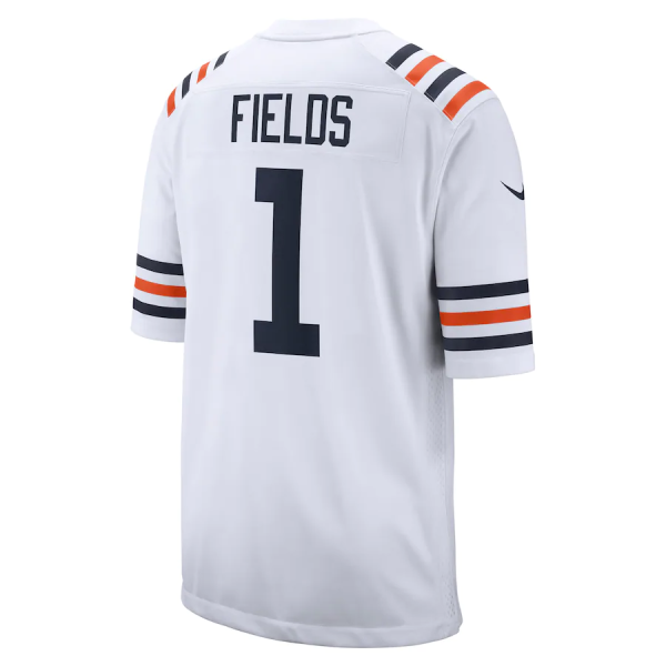 Justin Fields Jersey, White Men's, 2021 NFL Draft First Round Pick Alternate Classic Game Jersey - Replica