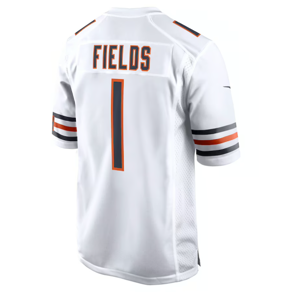 Justin Fields Jersey, White Men's, Player Game Jersey - Replica