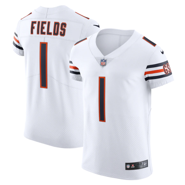 Justin Fields Jersey, White Men's, Vapor Elite Jersey - Replica