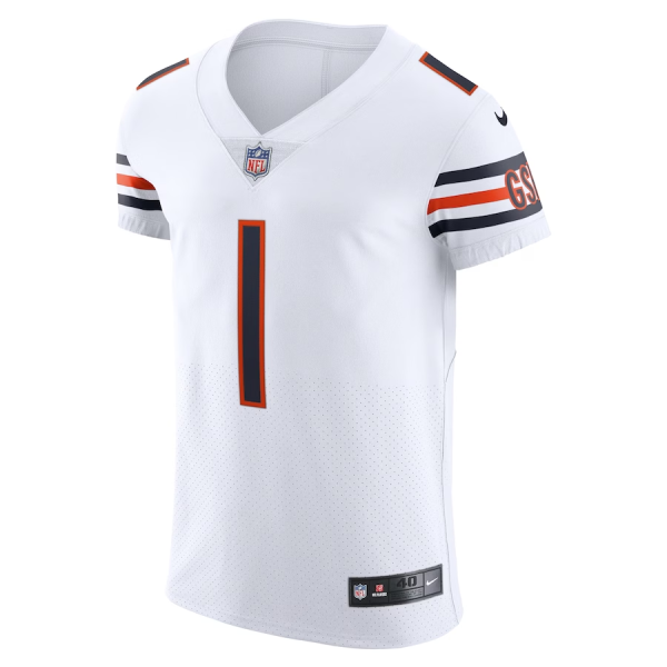 Justin Fields Jersey, White Men's, Vapor Elite Jersey - Replica