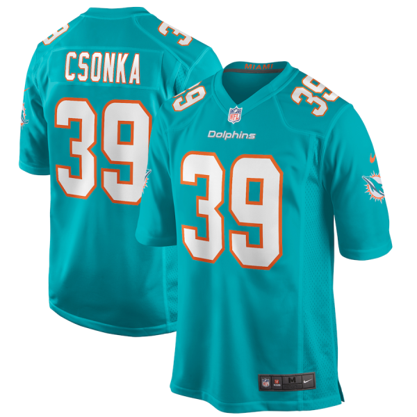 Larry Csonka Jersey, Aqua Men's, Retired Player Jersey - Replica