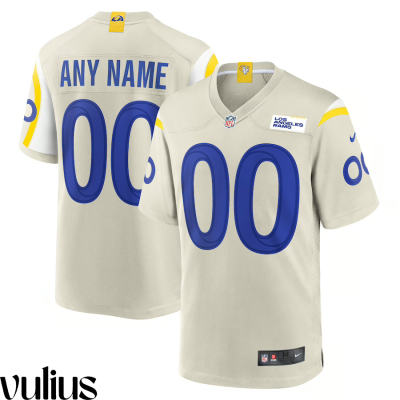 Custom Rams Jersey, Bone Men's, Road Game Custom Jersey - Replica