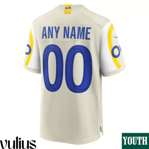 Custom Rams Jersey, Bone Youth's, Road Game Custom Jersey - Replica