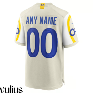 Custom Rams Jersey, Bone Men's, Road Game Custom Jersey - Replica