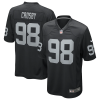 Maxx Crosby Jersey, Black Men's, Game Jersey - Replica