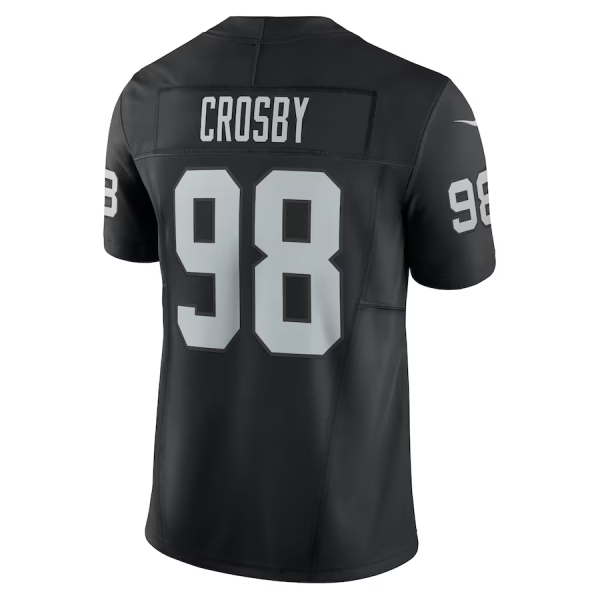 Maxx Crosby Jersey, Black Men's, Vapor F.U.S.E. Limited Jersey - Replica