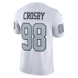 Maxx Crosby Jersey, White Men's, Alternate Vapor Limited Jersey - Replica