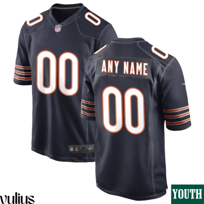 Custom Chicago Bears Jersey, Navy Youth's, Home Game Custom Jersey - Replica