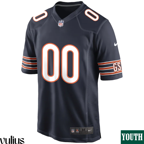 Custom Chicago Bears Jersey, Navy Youth's, Home Game Custom Jersey - Replica