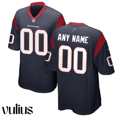 Custom Texans Jersey, Navy Men's Jersey, Home Game Jersey - Replica