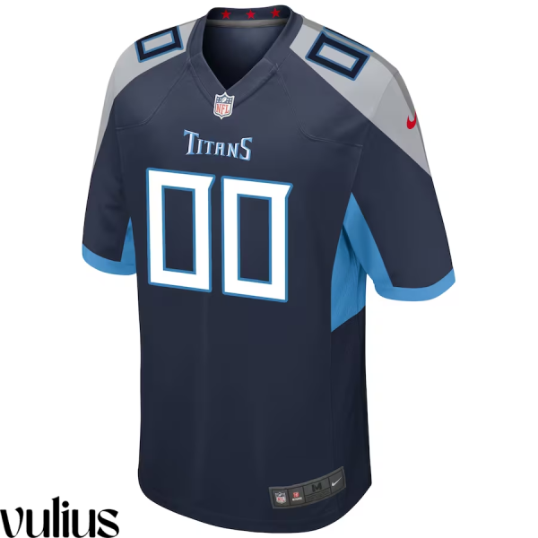 Custom Titans Jersey, Navy Men's Jersey, Home Game Jersey - Replica